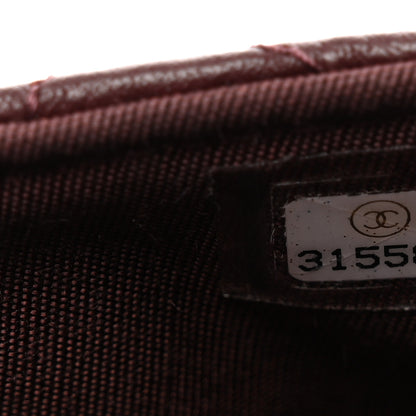 Chanel Calfskin Quilted Coco Mail Clutch With Chain Burgundy 9 of 11
