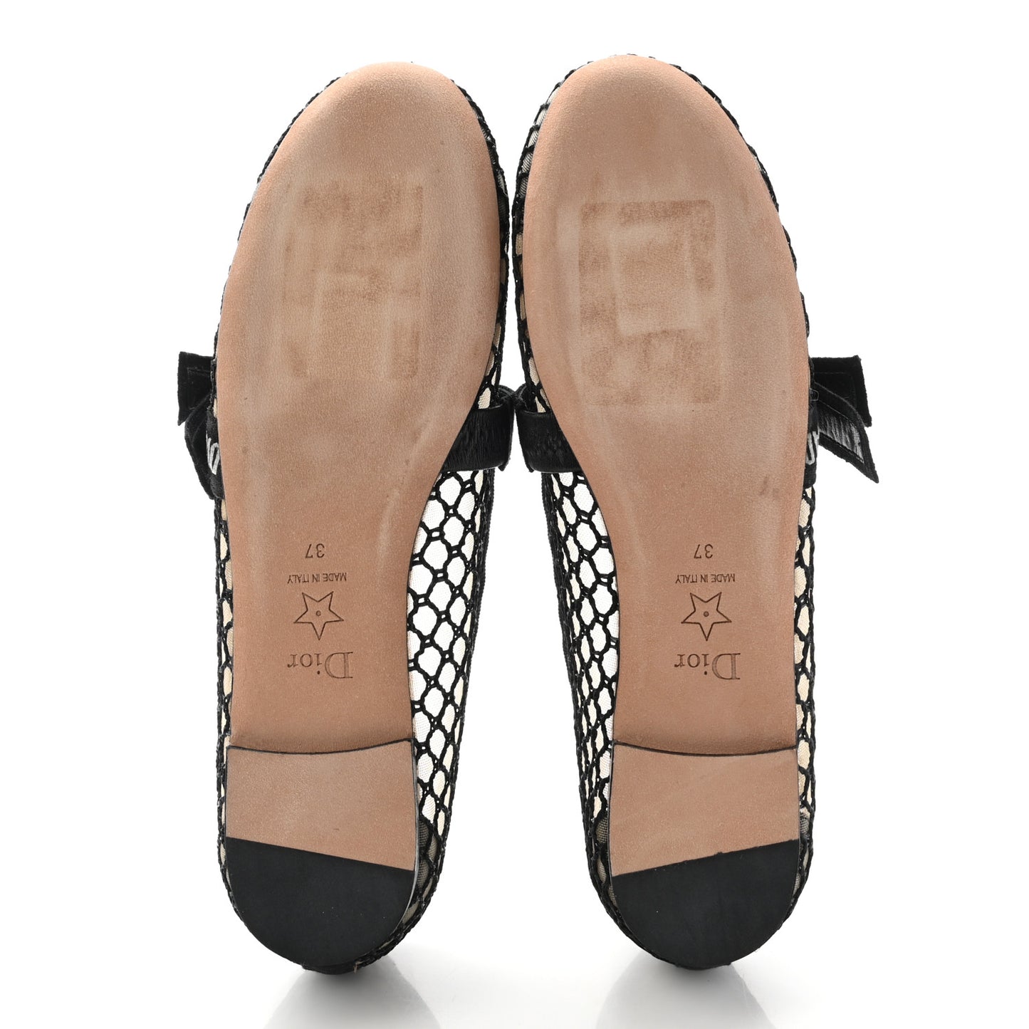 Resille Ribbon Miss J'Adior Ballet Flat 37 Black