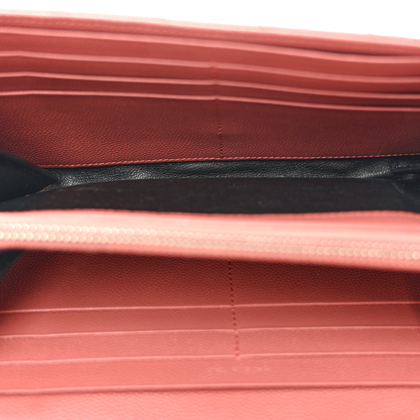 Grain De Poudre Matelasse Chevron Small Monogram Chain Wallet Blush Fonce