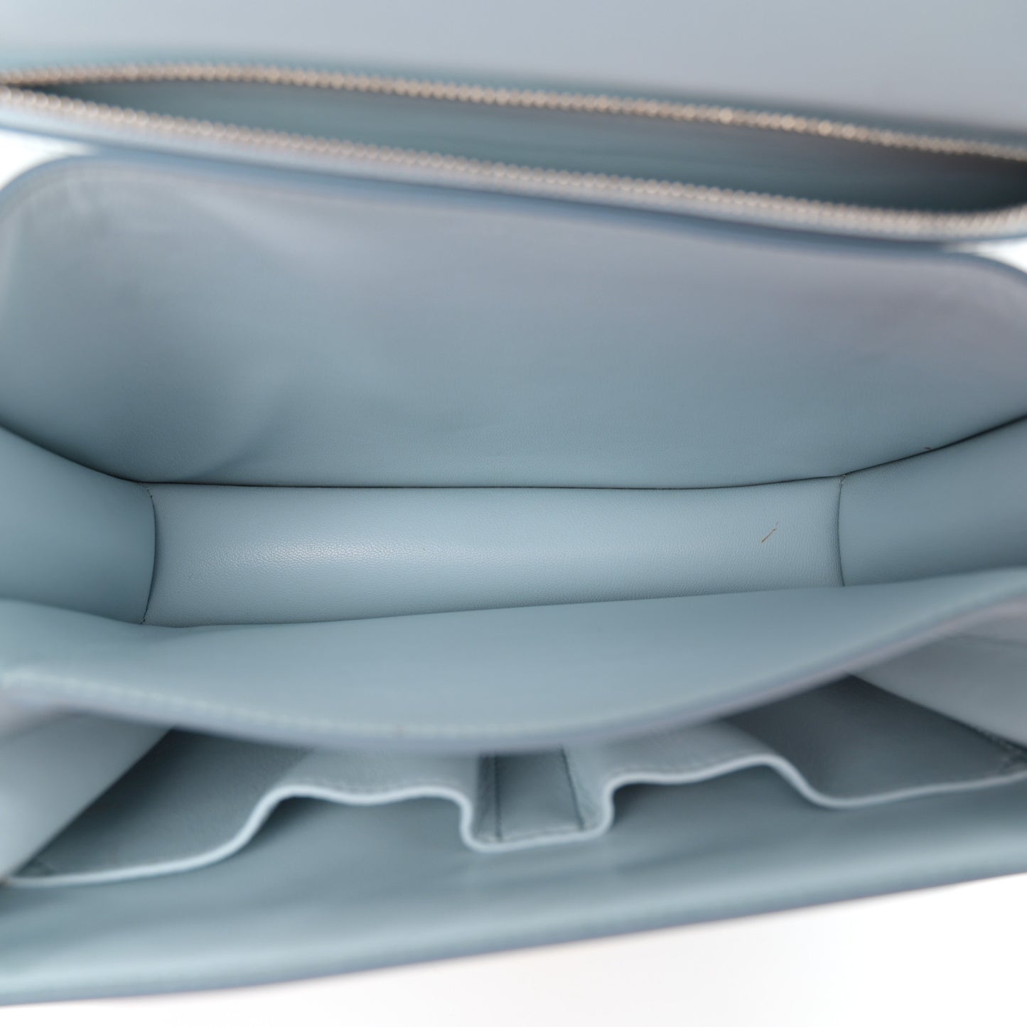 Box Calfskin Medium Classic Box Flap Bag Pale Blue