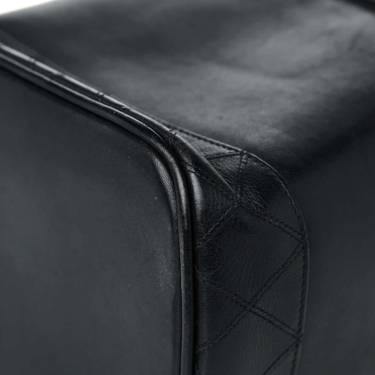 Lambskin Vanity Cosmetic Case Black