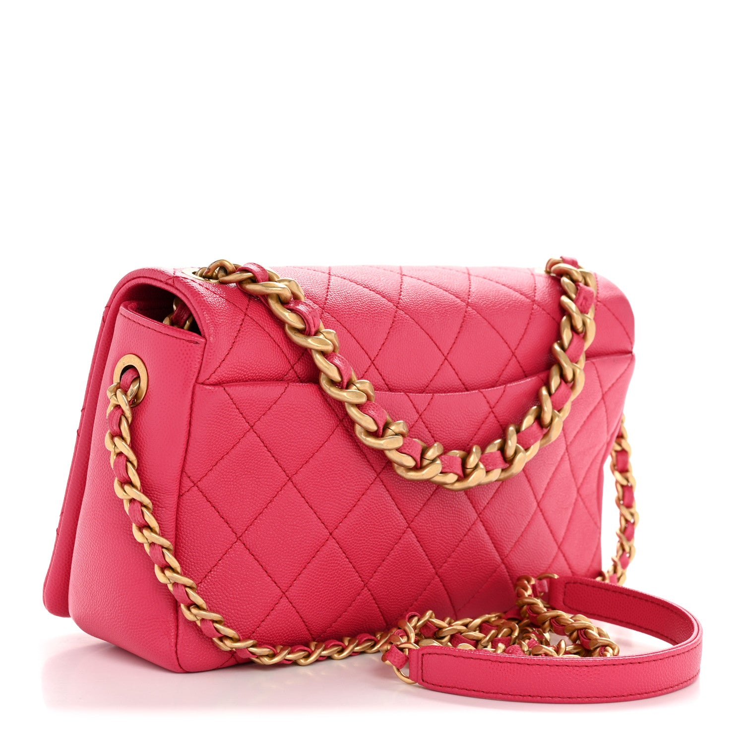 Chanel Caviar Quilted Medium Fashion Therapy Flap Bag Pink 3 of 11