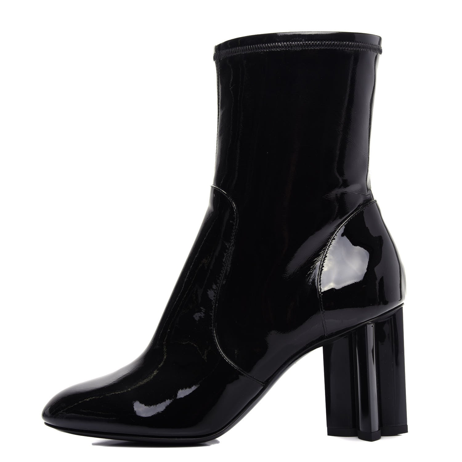 Louis Vuitton Patent Silhouette Ankle Boots 38 Black 1 of 10