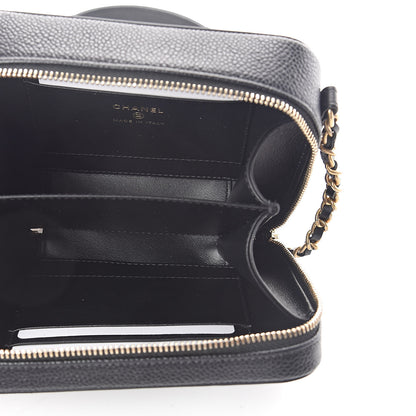 Chanel Caviar Quilted CC Filigree Vanity Clutch With Chain Black 5 of 10