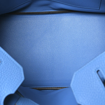 Hermes Taurillon Clemence BIRKIN 35 Bleu Zanzibar 5 of 10