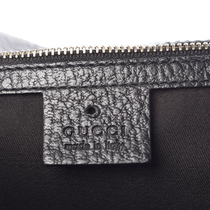 Gucci Pebbled Calfskin Web Blondie Hobo Black 6 of 13