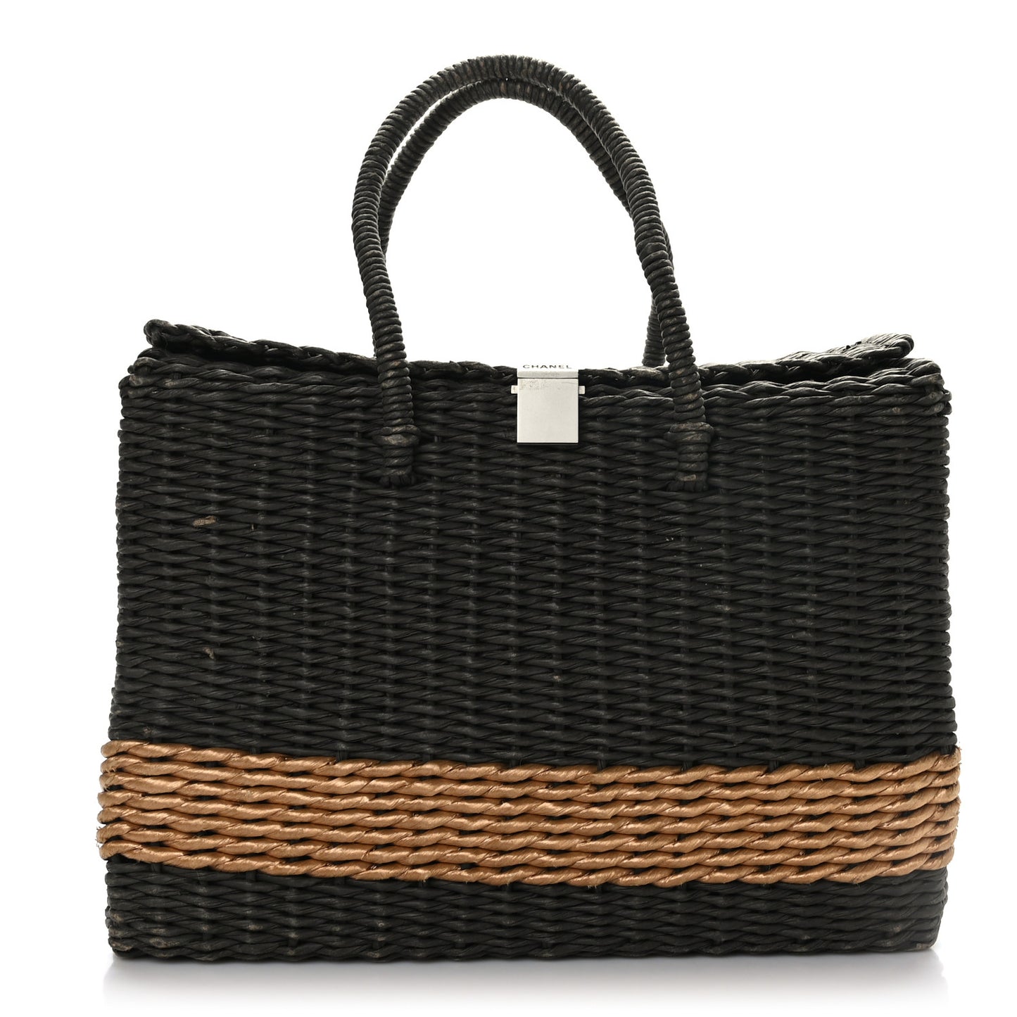 Rattan Picnic Tote Grey