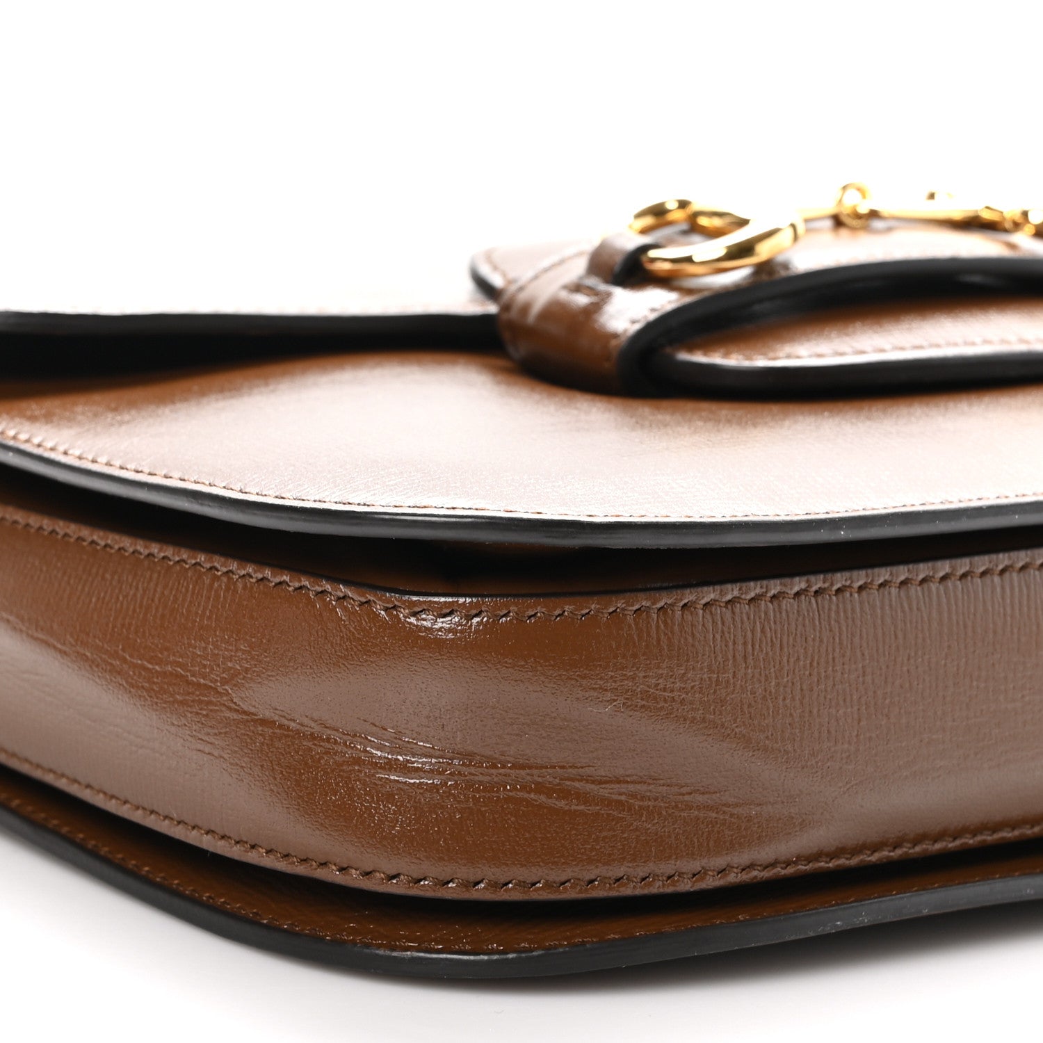 Gucci Azalea Calfskin Horsebit 1955 Shoulder Bag Brown Sugar 10 of 12