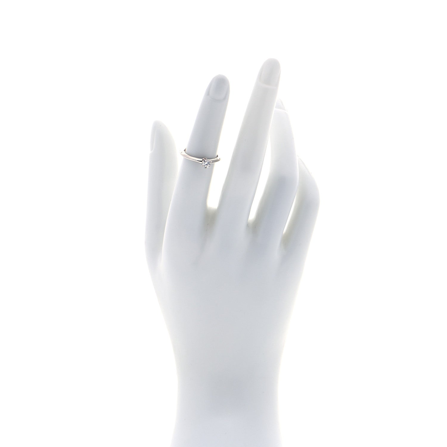 Tiffany Platinum Diamond .21ct Solitaire Engagement Ring 49 4.75 2 of 6