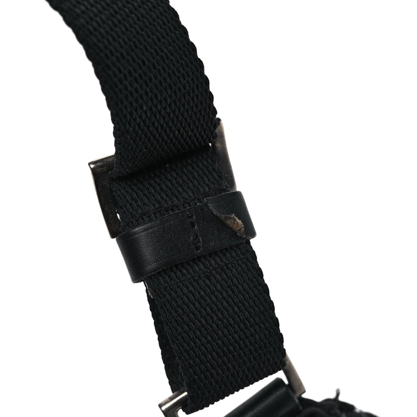 Tessuto Nylon Flat Messenger Bag Black