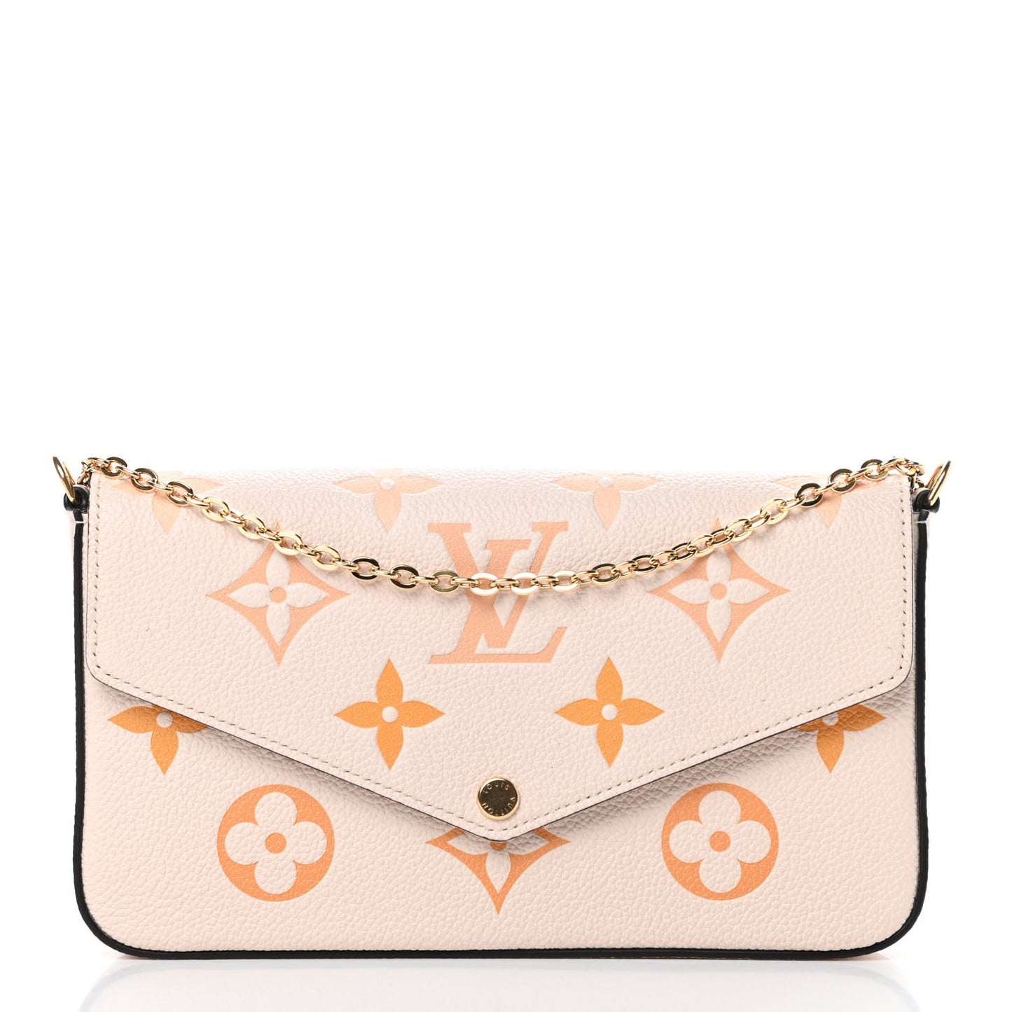 Empreinte Monogram Giant By The Pool Felicie Pochette Chain Wallet Cream Saffron