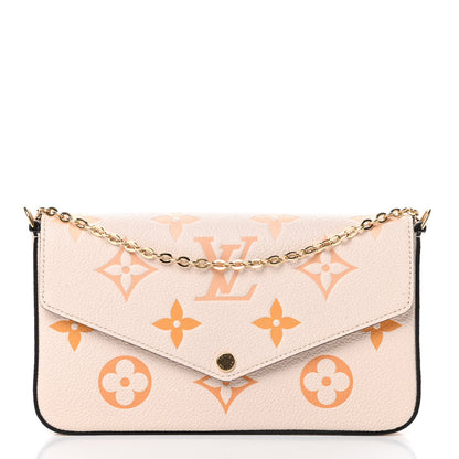 Louis Vuitton Empreinte Monogram Giant By The Pool Felicie Pochette Chain Wallet Cream Saffron 3 of 13