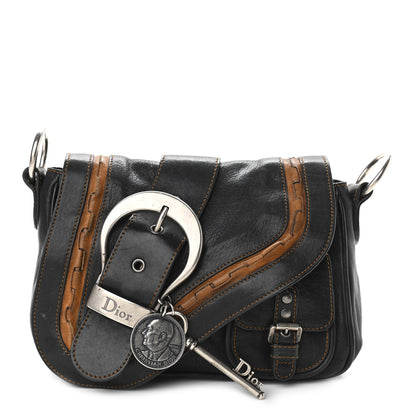 Christian Dior Calfskin Mini Gaucho Crossbody Bag Black 1 of 19