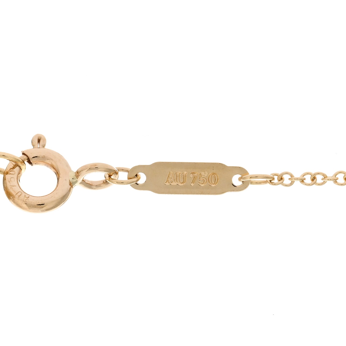 18K Yellow Gold Large T Smile Pendant Necklace