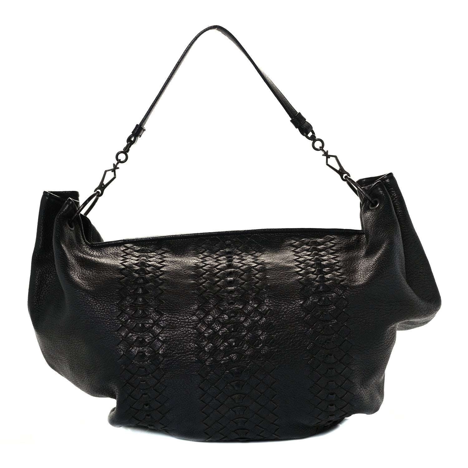 Bottega Veneta Cervo Deerskin Woven Hobo Black 1 of 11