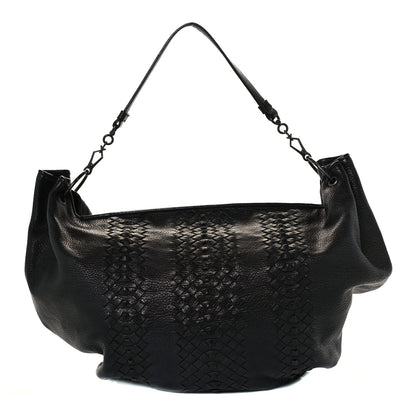 Bottega Veneta Cervo Deerskin Woven Hobo Black 1 of 11
