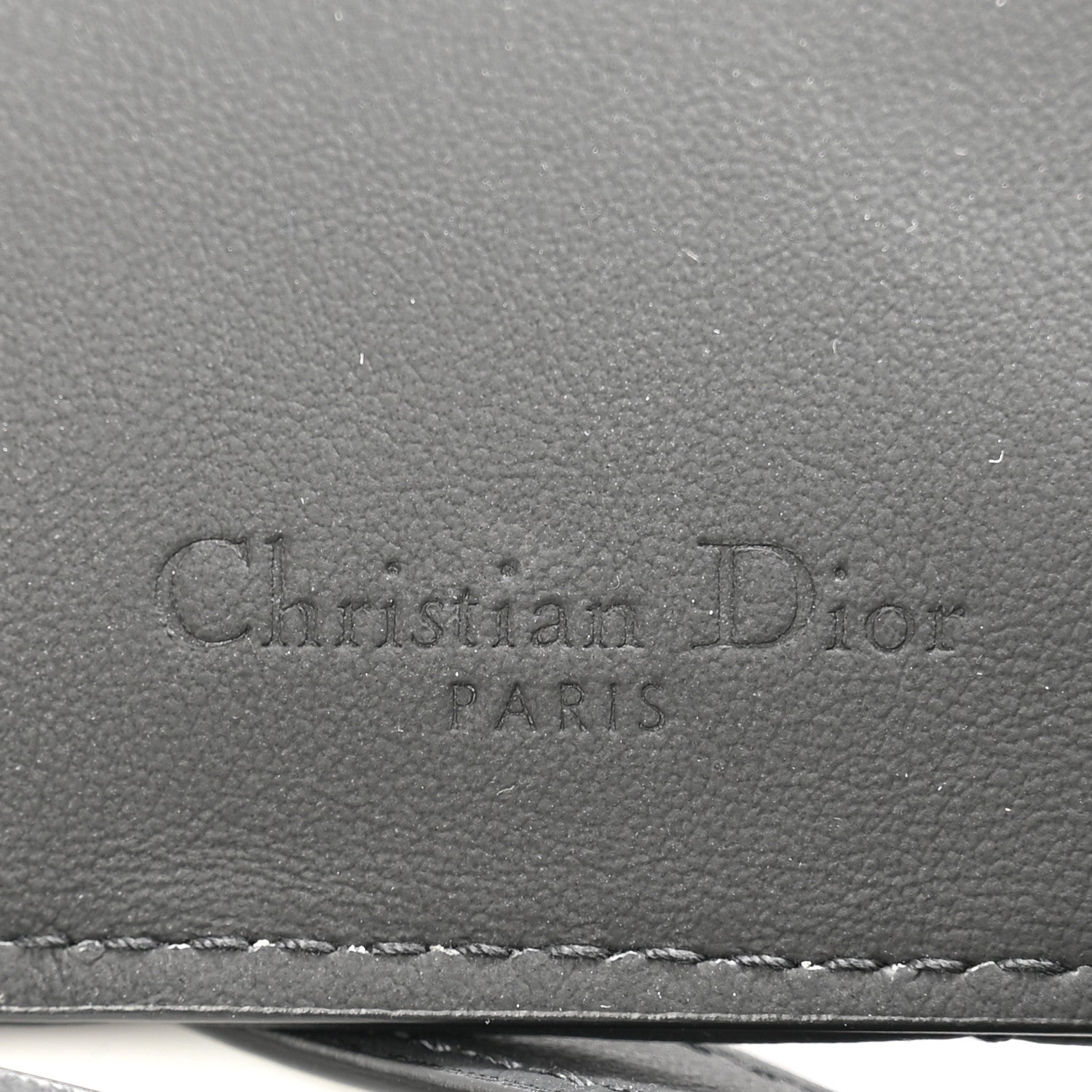 Christian Dior Ultra Matte Calfskin Lady Dior Long Wallet With Strap Black 6 of 12