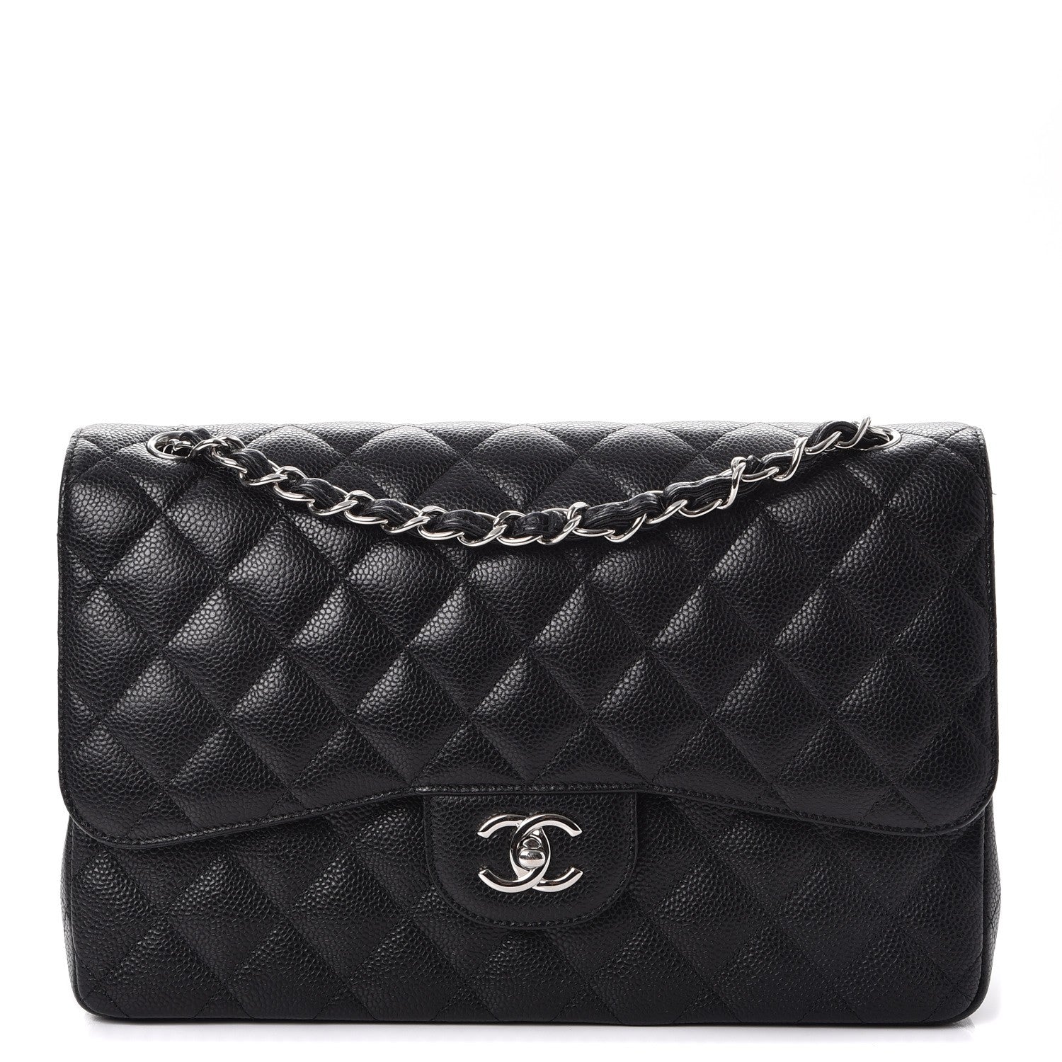 Chanel Caviar Quilted Jumbo Double Flap Black 1 of 11