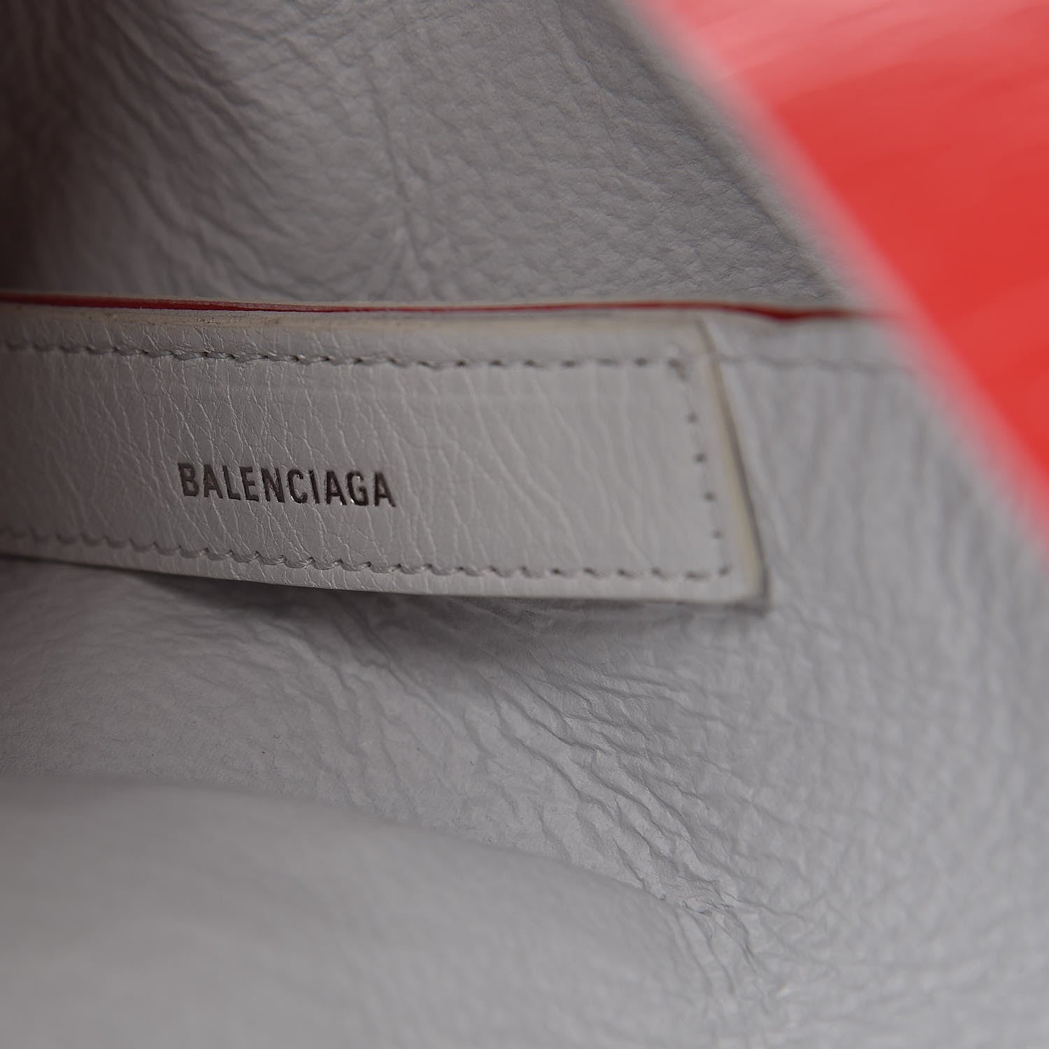 Balenciaga Agneau Supermarket Tote Red White 9 of 11
