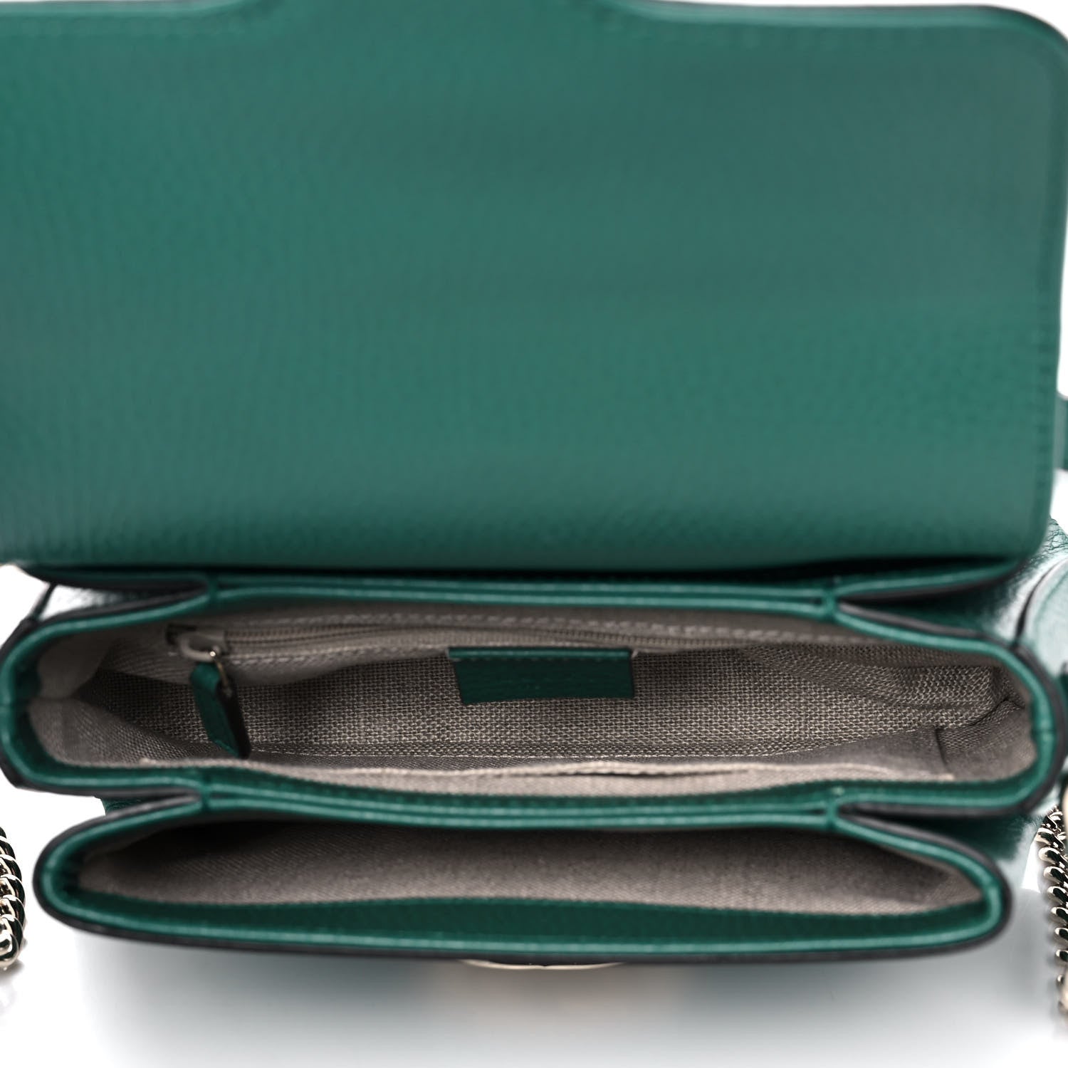 Gucci Dollar Calfskin Interlocking G Crossbody Bag Emerald 4 of 12
