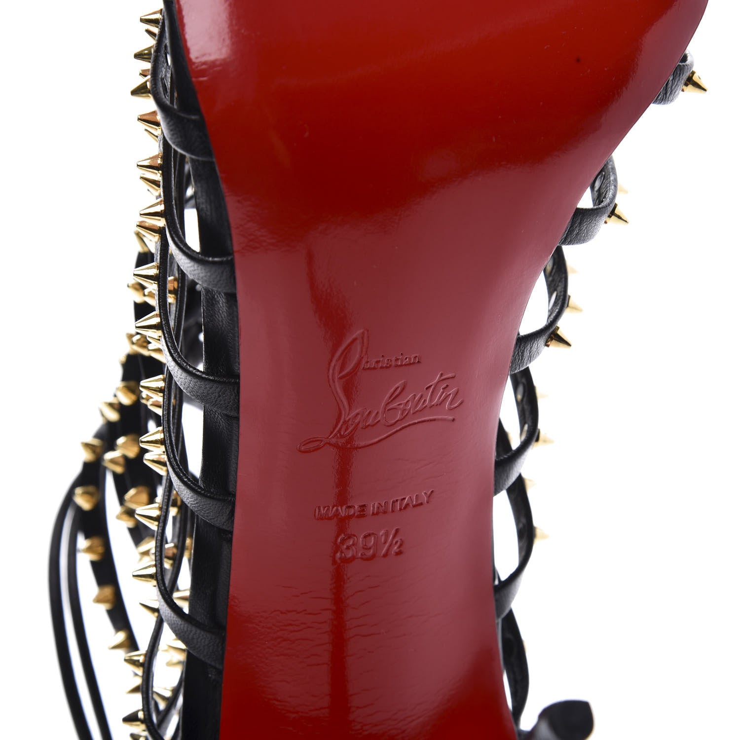 Christian Louboutin Kid Millaclou 100 Cage Sandals 39.5 Black 9 of 9