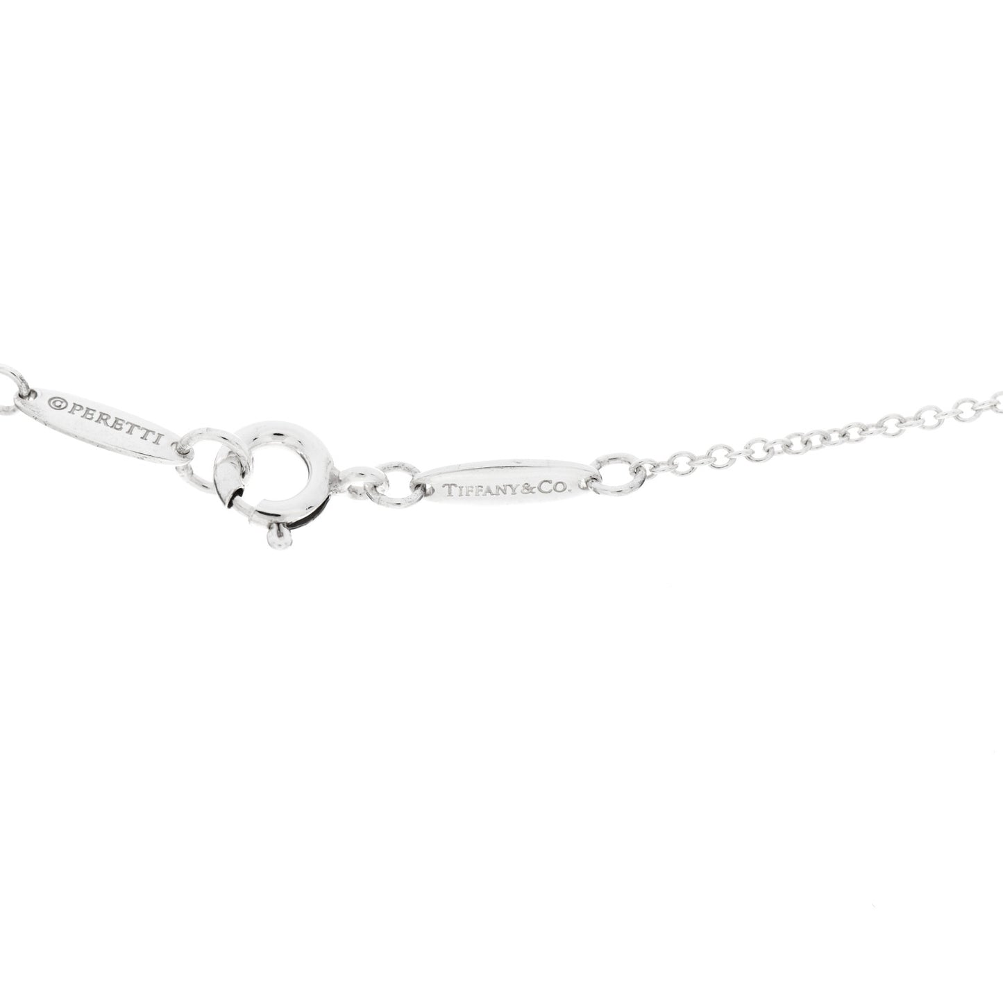Sterling Silver 11mm Elsa Peretti Open Heart Pendant Necklace