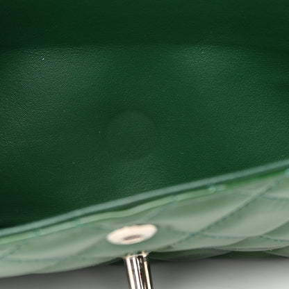 Chanel Patent Calfskin Quilted Medium Double Flap Green 13 of 19
