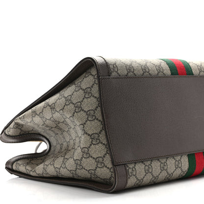 Gucci GG Supreme Monogram Web Medium Ophidia Tote Bag Brown 8 of 11