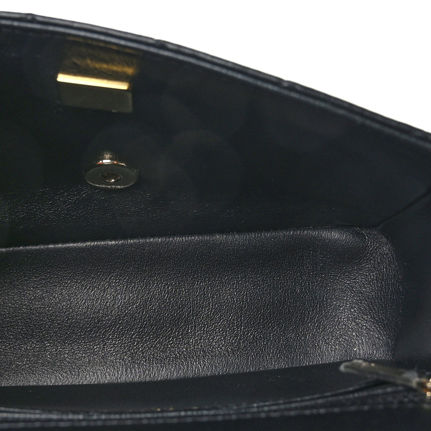 Lambskin Quilted Mini Rectangular Flap Black