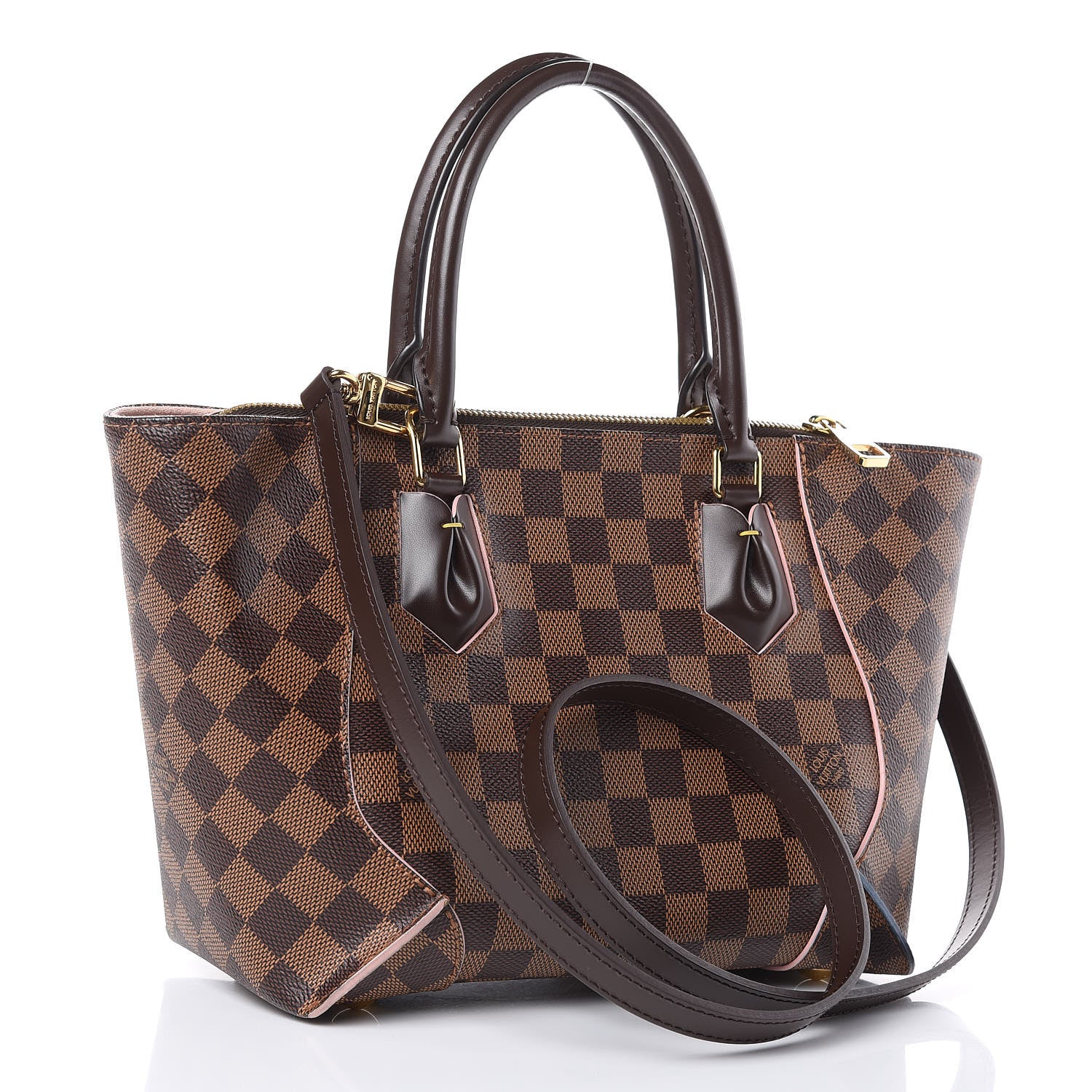 Louis Vuitton Damier Ebene Caissa Tote PM Rose Ballerine 3 of 12