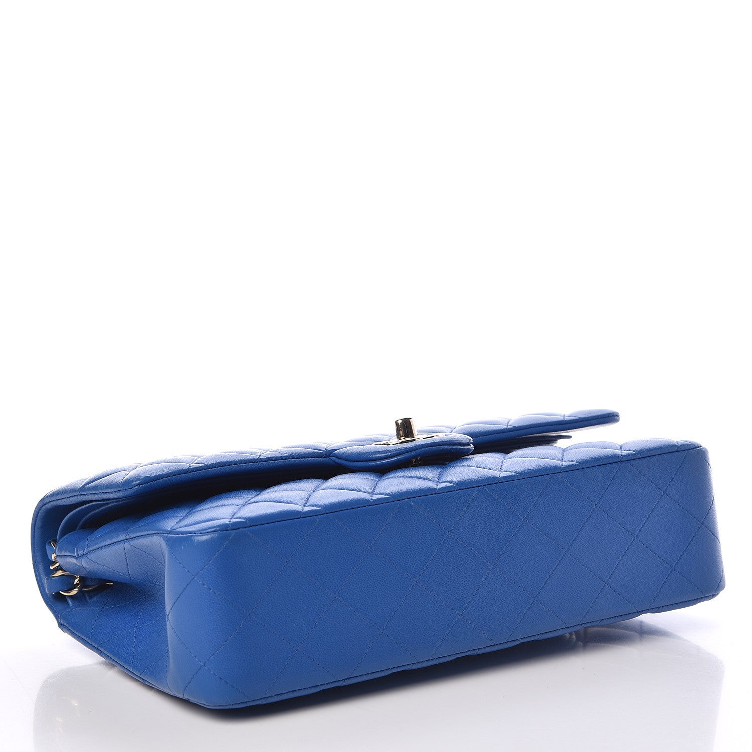 Chanel Lambskin Quilted Medium Double Flap Blue 5 of 18