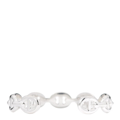 Hermes Sterling Silver MM Chaine d'Ancre Enchainee Cuff Bracelet SH 3 of 5