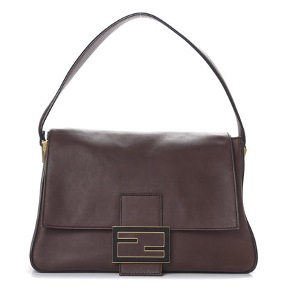 Fendi Vitello Flamingo Enamel Big Forever Mama Baguette Brown 1 of 17