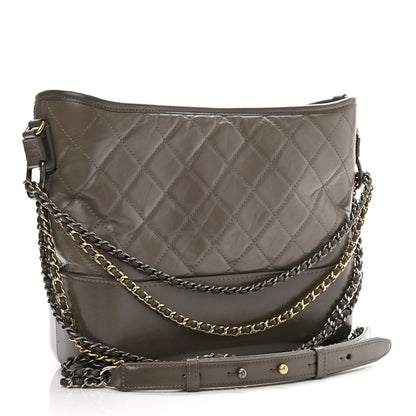 Chanel Aged Calfskin Quilted Medium Gabrielle Hobo Grey 3 of 12