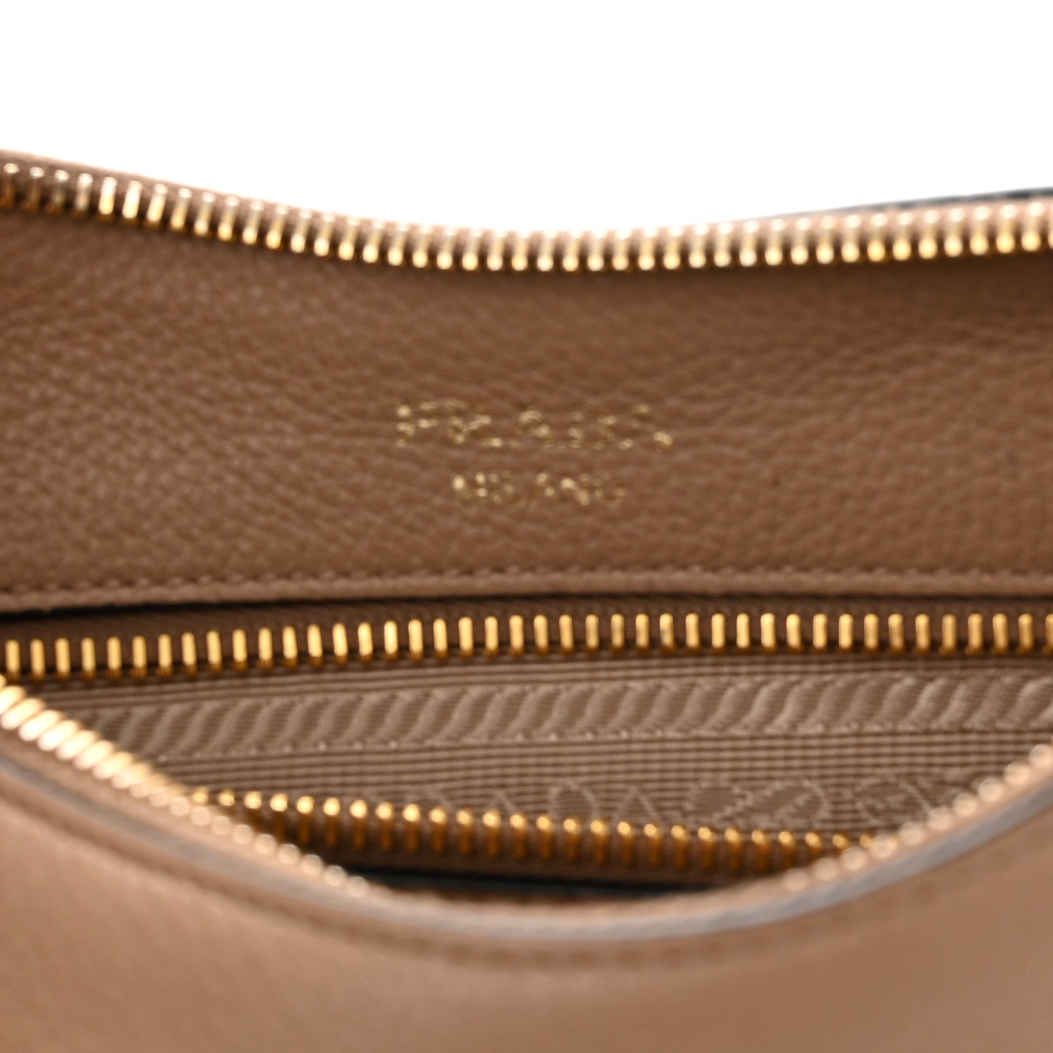 Prada Vitello Daino Zippered Hobo Messenger Cammeo 5 of 12