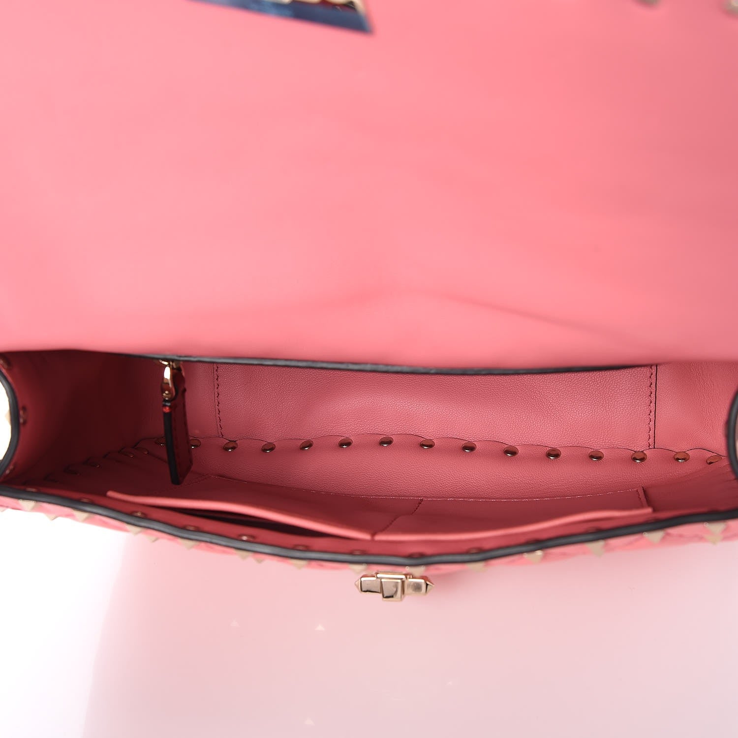 Valentino Garavani Nappa Medium Rockstud Spike Shoulder Bag Paradise Rose 6 of 7
