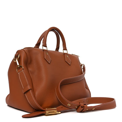 Louis Vuitton Grained Calfskin Low Key Speedy 30 Cognac 3 of 9