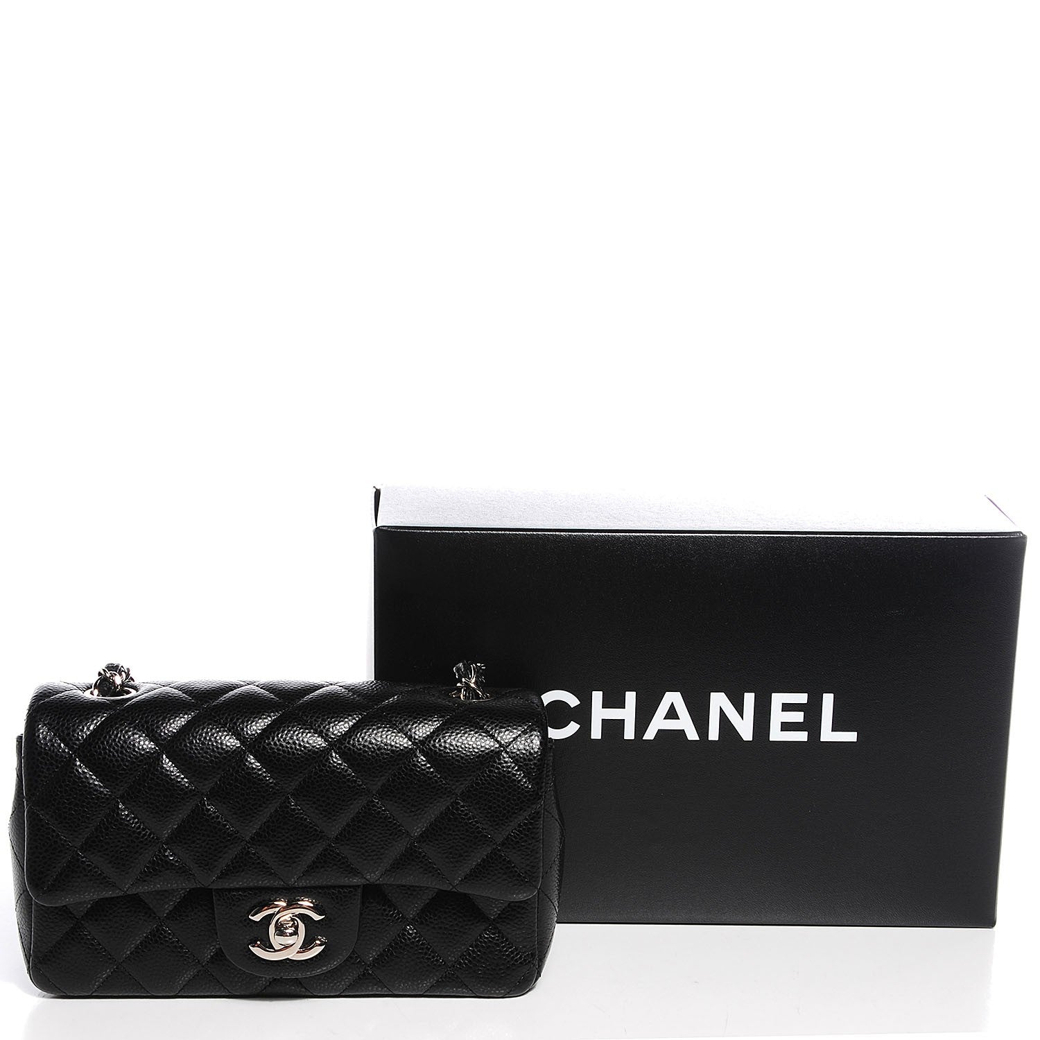 Chanel Caviar Quilted Mini Rectangular Flap Black 5 of 9