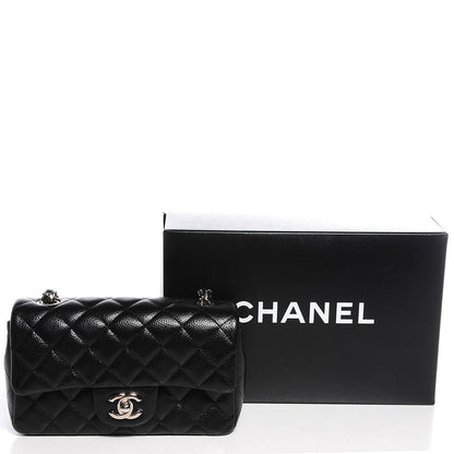 Chanel Caviar Quilted Mini Rectangular Flap Black 5 of 9