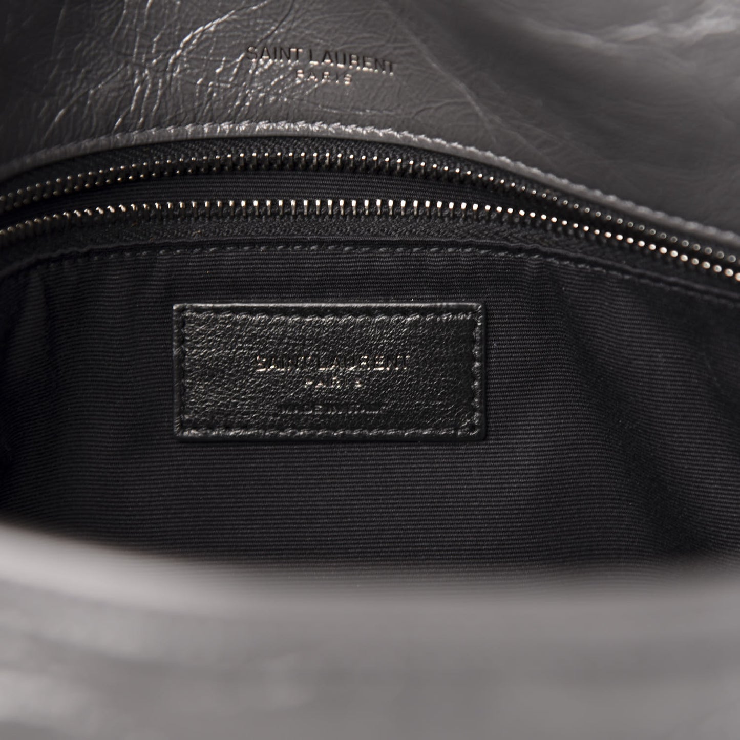 Crinkled Calfskin Matelasse Monogram Medium Niki Chain Satchel Storm