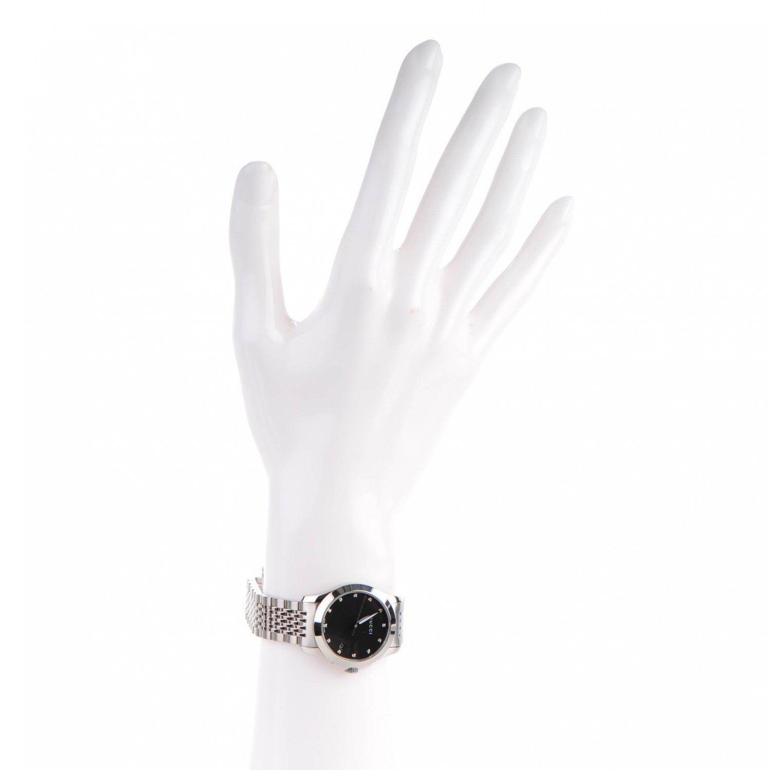 Gucci Stainless Steel Diamond 27mm G-Timeless Quartz Watch Black 2 of 8