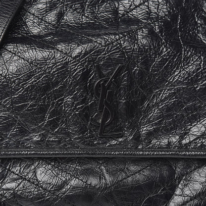 Saint Laurent Crinkled Calfskin Matelasse Monogram Large Niki Chain Satchel Black 10 of 10