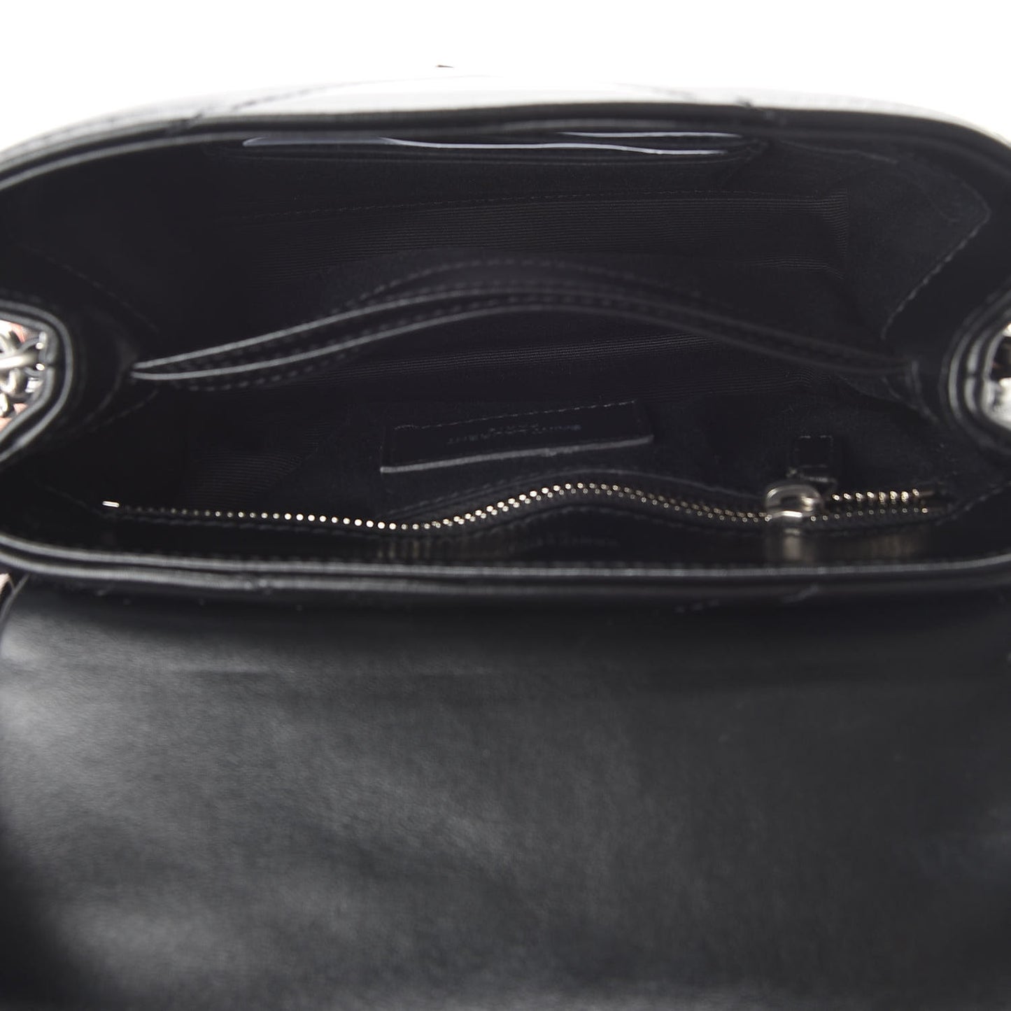 Calfskin Y Quilted Monogram Toy Loulou Crossbody Bag Black