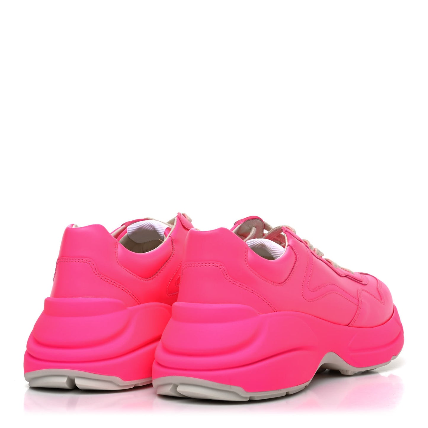 Calfskin Womens Rhyton Sneakers 40 Fluo Fuxia
