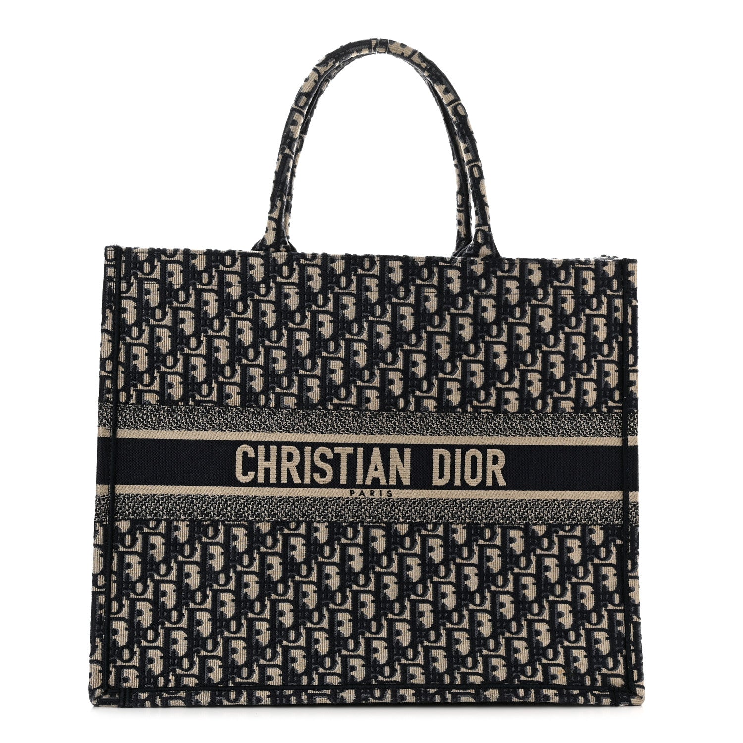 Christian Dior Oblique Large Book Tote Blue Multicolor 1 of 10