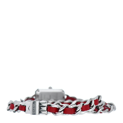 Chanel Stainless Steel Lambskin Mother of Pearl 16mm Premiere Rock Triple Row Quartz Watch Red 3 of 4