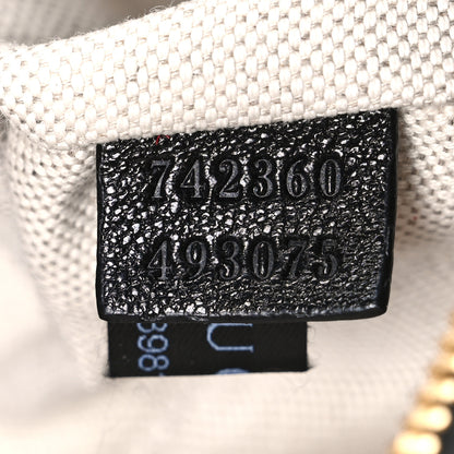 Gucci Sakai Be Green Calfskin Diagonal Stitched Small Blondie Shoulder Bag Black 7 of 10