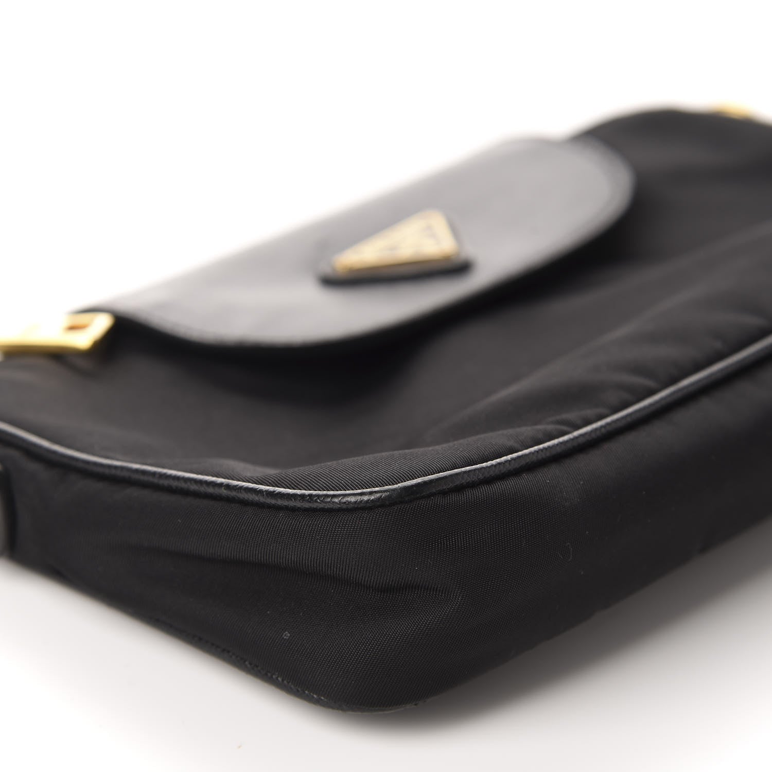 Prada Tessuto Nylon Saffiano Crossbody Bag Black 6 of 11