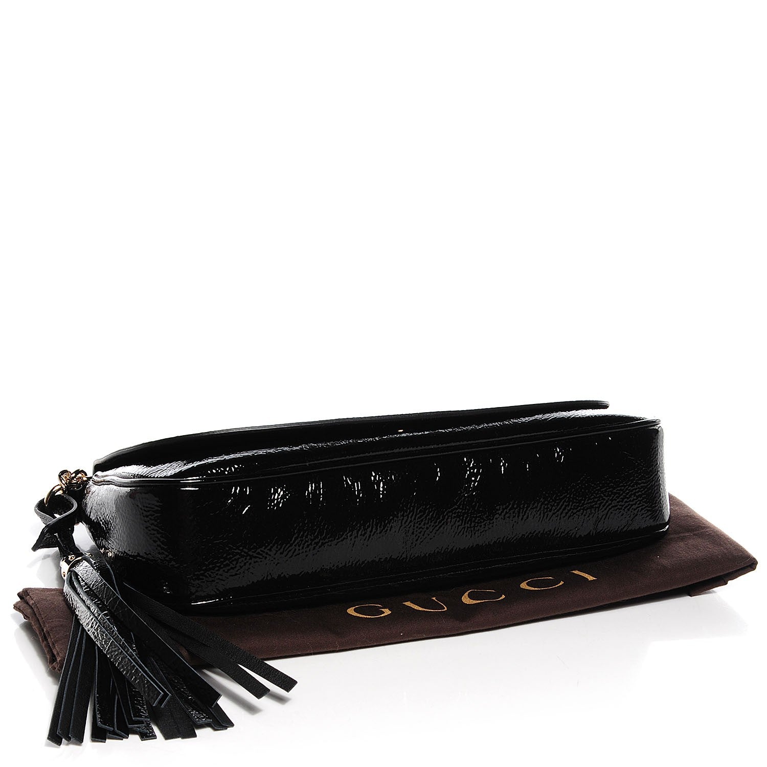Gucci Patent Medium Soho Flap Crossbody Black 4 of 9