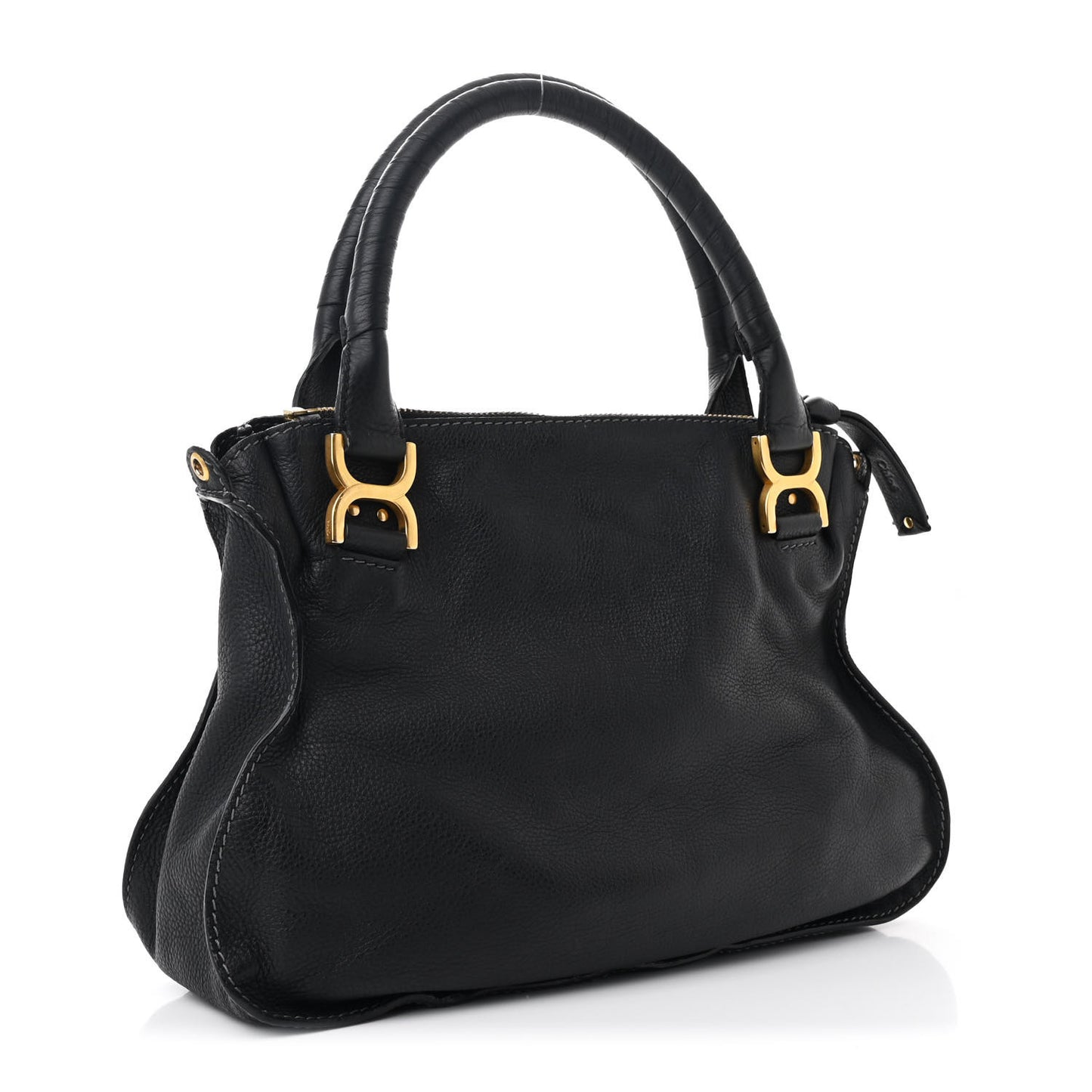 Calfskin Medium Marcie Satchel Black